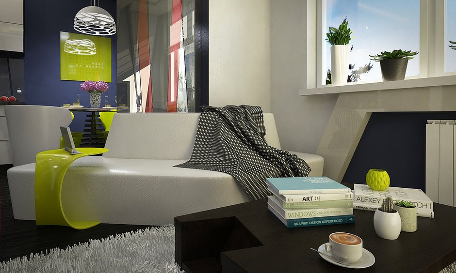 Фотография: Гостиная в стиле Современный, Квартира, BoConcept, Дома и квартиры, IKEA, Москва, Dulux – фото на INMYROOM