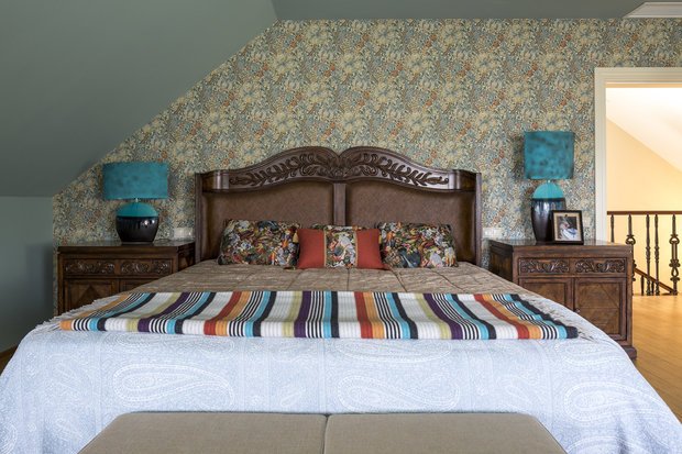 Фотография: Спальня в стиле Прованс и Кантри, Дом, Проект недели, Подмосковье, Анна Яровикова, Юлия Мясникова, 4 и больше, Более 90 метров – фото на INMYROOM