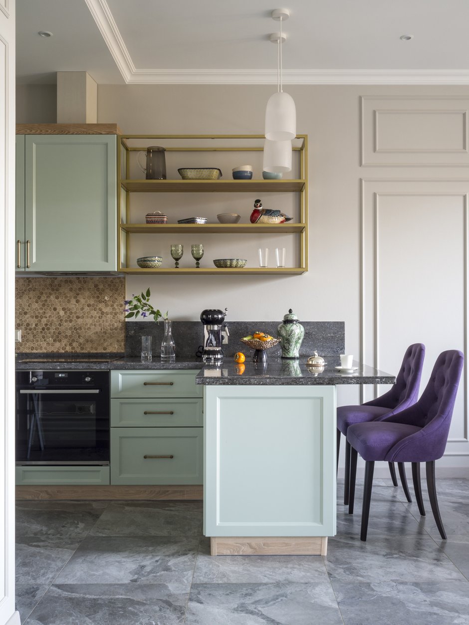 Фотография: Кухня и столовая в стиле Классический, Современный, Квартира, Проект недели, Нижний Новгород, 2 комнаты, 60-90 метров, Bilbao Design – фото на INMYROOM