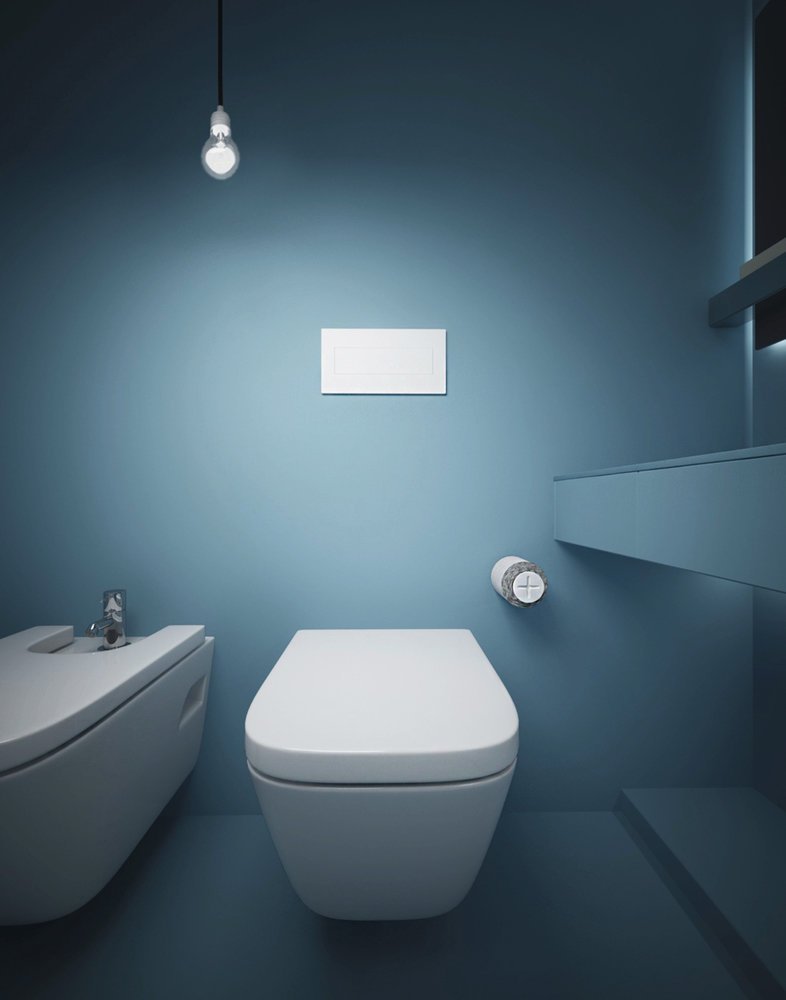 Фотография: Ванная в стиле Минимализм, Малогабаритная квартира, Квартира, Highland House, Проект недели, Москва, Хрущевка, 1 комната, до 40 метров, Екатерина Матвеева – фото на INMYROOM