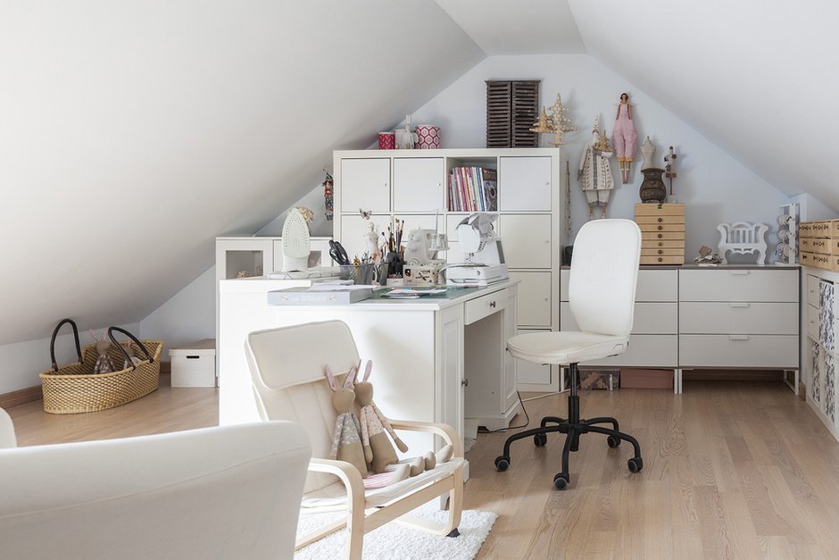 Фотография: Кабинет в стиле Скандинавский, Современный, Проект недели, Москва, Юрий Гришко, Герой InMyRoom, Таунхаус, 4 и больше, Более 90 метров – фото на INMYROOM