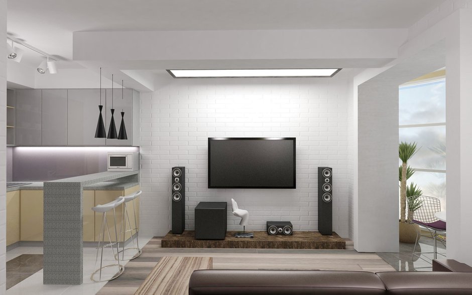 Фотография: Гостиная в стиле Лофт, Современный, Квартира, Дома и квартиры, Проект недели – фото на INMYROOM