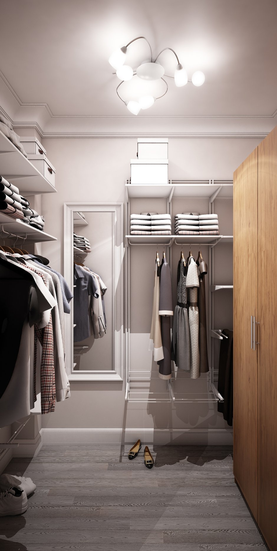 Фотография: Гардеробная в стиле Современный, Прованс и Кантри, Дом, Проект недели, Марина Саркисян, Московская область, Таунхаус, КП Кронбург – фото на INMYROOM