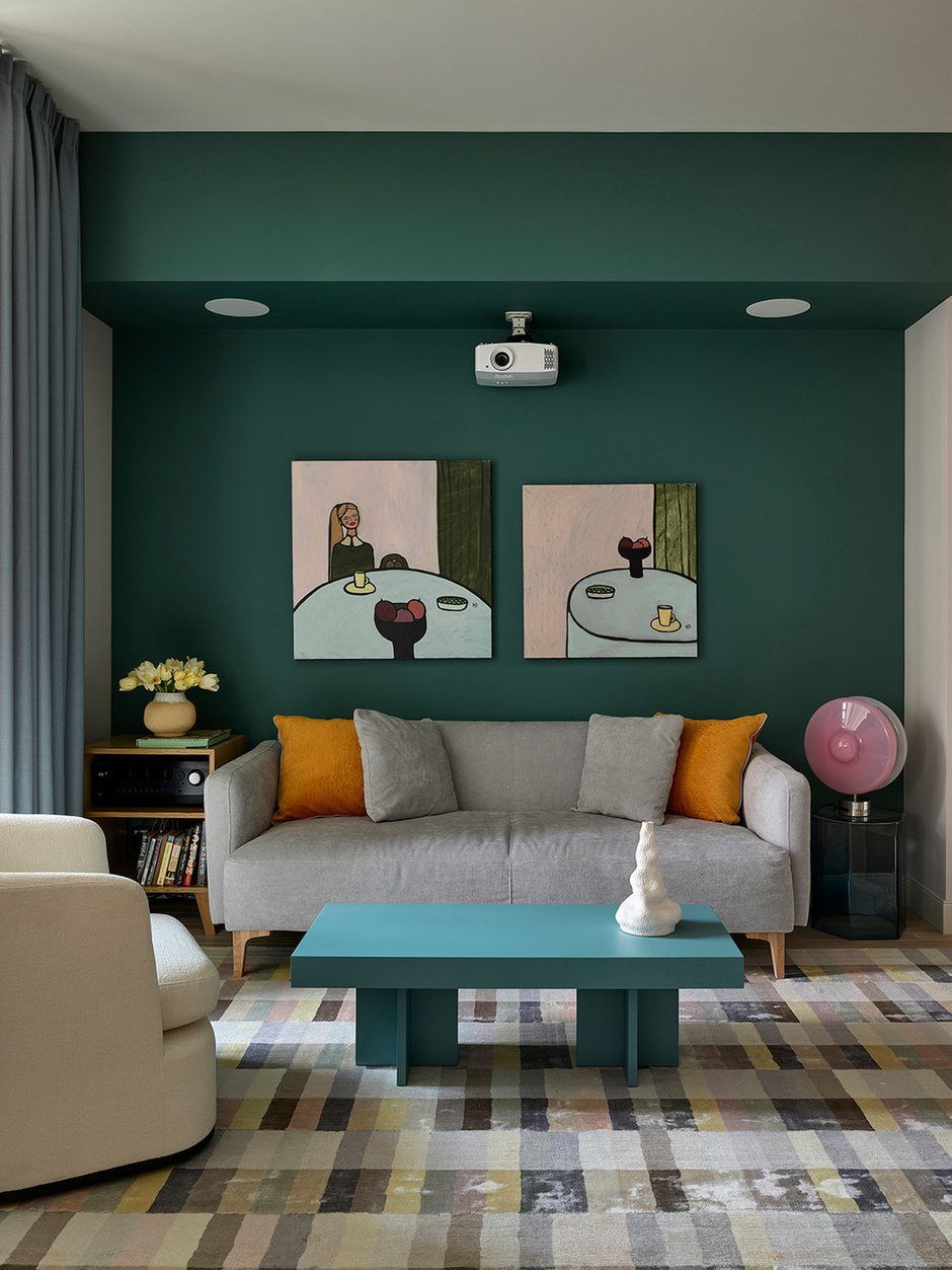 Фото: Гостиная в стиле Модерн, Эклектика, Квартира, Проект дня, Москва, Фрунзенская набережная, Сталинка, 3 комнаты, 60-90 метров, Анна Громова – фото на INMYROOM