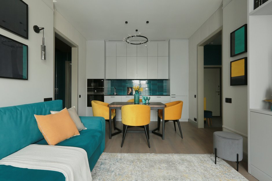 Фотография: Кухня и столовая в стиле Современный, Квартира, Проект недели, Москва, 3 комнаты, 60-90 метров, Ирина Сагун – фото на INMYROOM