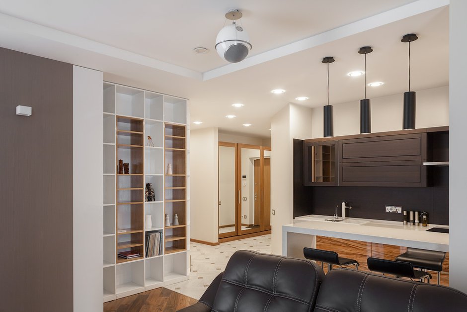 Фотография: Кухня и столовая в стиле Современный, Квартира, Проект недели, новостройка, Монолитный дом, 3 комнаты, Более 90 метров – фото на INMYROOM