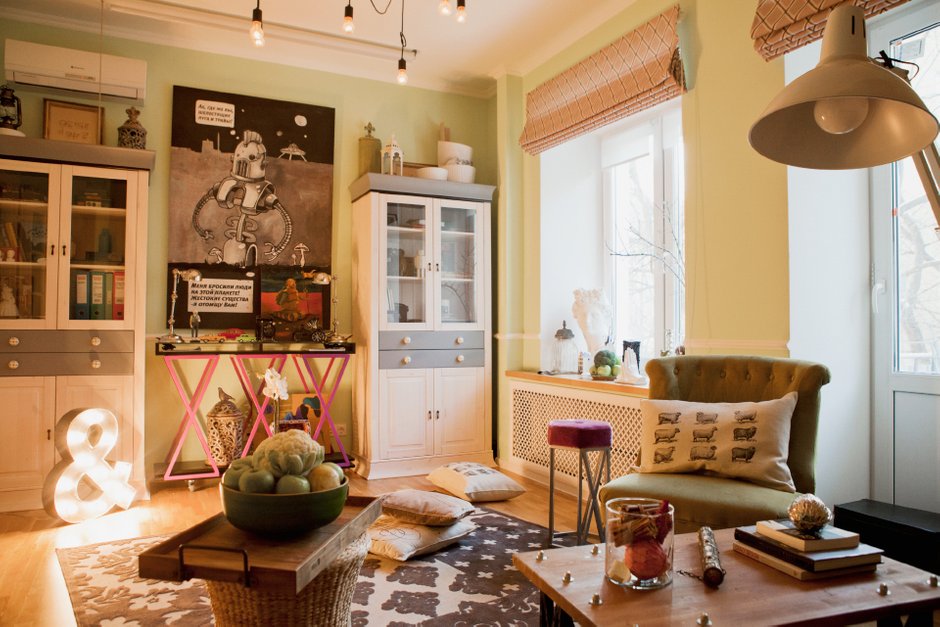 Фотография: Гостиная в стиле Эклектика, DIY, Квартира, Дома и квартиры, IKEA – фото на INMYROOM