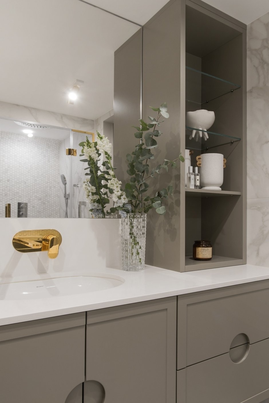 Фотография: Ванная в стиле Современный, Квартира, Проект недели, Москва, Монолитный дом, 3 комнаты, 60-90 метров, Ирина Ковецкая – фото на INMYROOM