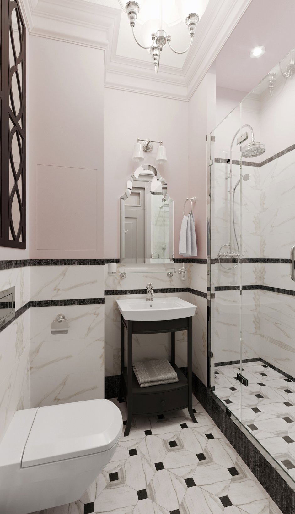 Фотография: Ванная в стиле Классический, Эклектика, Квартира, Проект недели, Москва, Светлана Старцева, Кирпичный дом, 2 комнаты, 40-60 метров – фото на INMYROOM