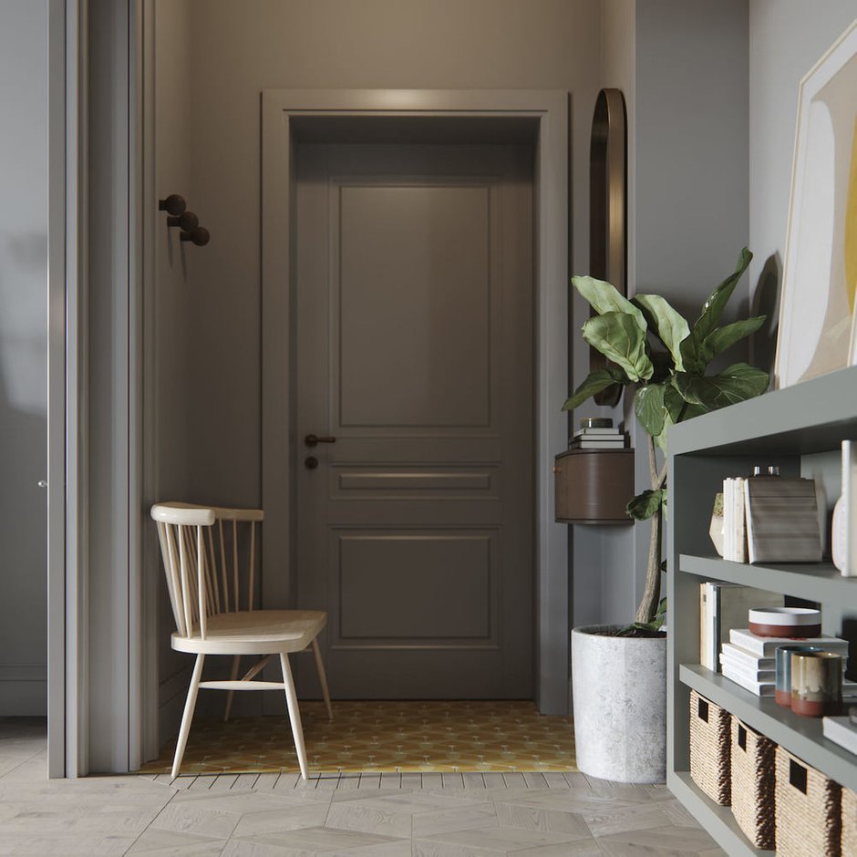 Фотография: Прихожая в стиле Современный, Скандинавский, Квартира, Проект недели, Минск, Евгения Лыкасова, 2 комнаты, 60-90 метров, J.Lykasova Studio – фото на INMYROOM