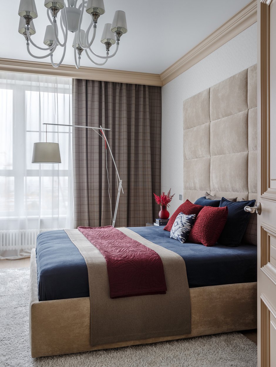 Фотография: Спальня в стиле Современный, Эклектика, Квартира, Проект недели, Москва, 3 комнаты, Более 90 метров, Наталья Наумова – фото на INMYROOM