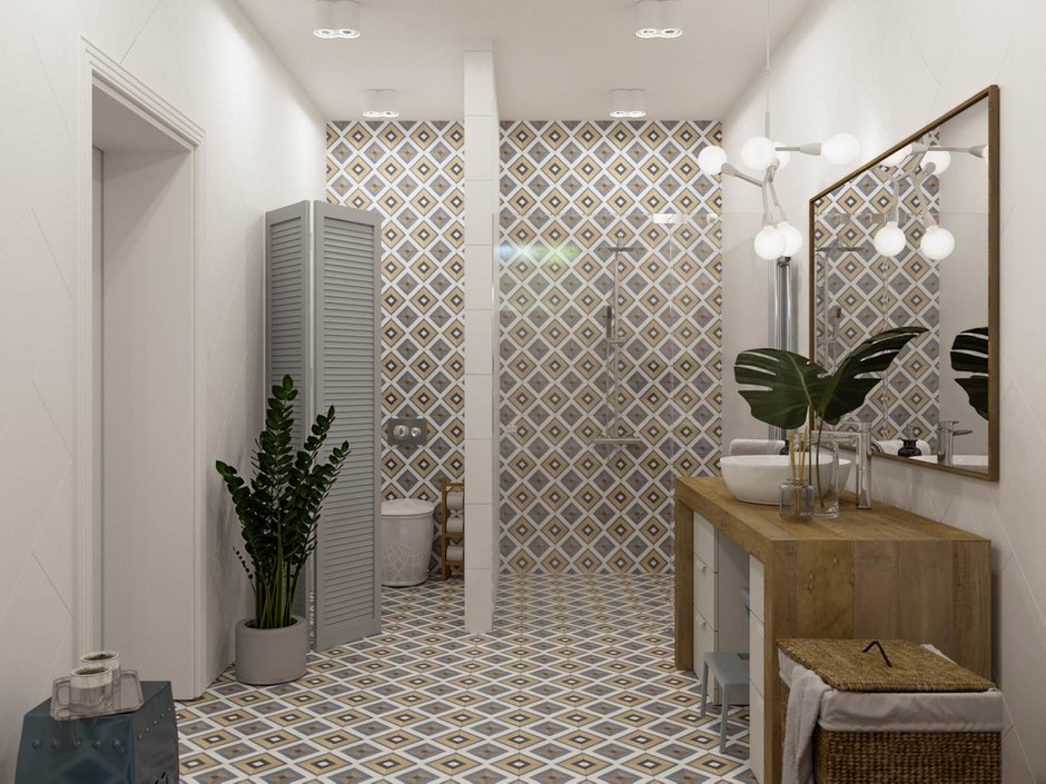 Фотография: Ванная в стиле Современный, Прованс и Кантри, Дом, Проект недели, Дом и дача, Истринский район, Студия Волковых, 4 и больше, Более 90 метров – фото на INMYROOM