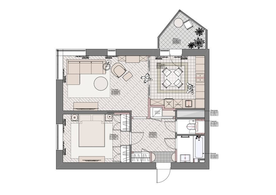 План с расстановкой мебели