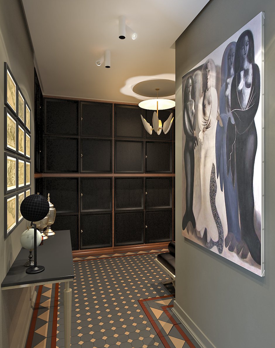 Фотография: Прихожая в стиле Восточный, Эклектика, Квартира, Дома и квартиры, Проект недели, Ар-деко – фото на INMYROOM