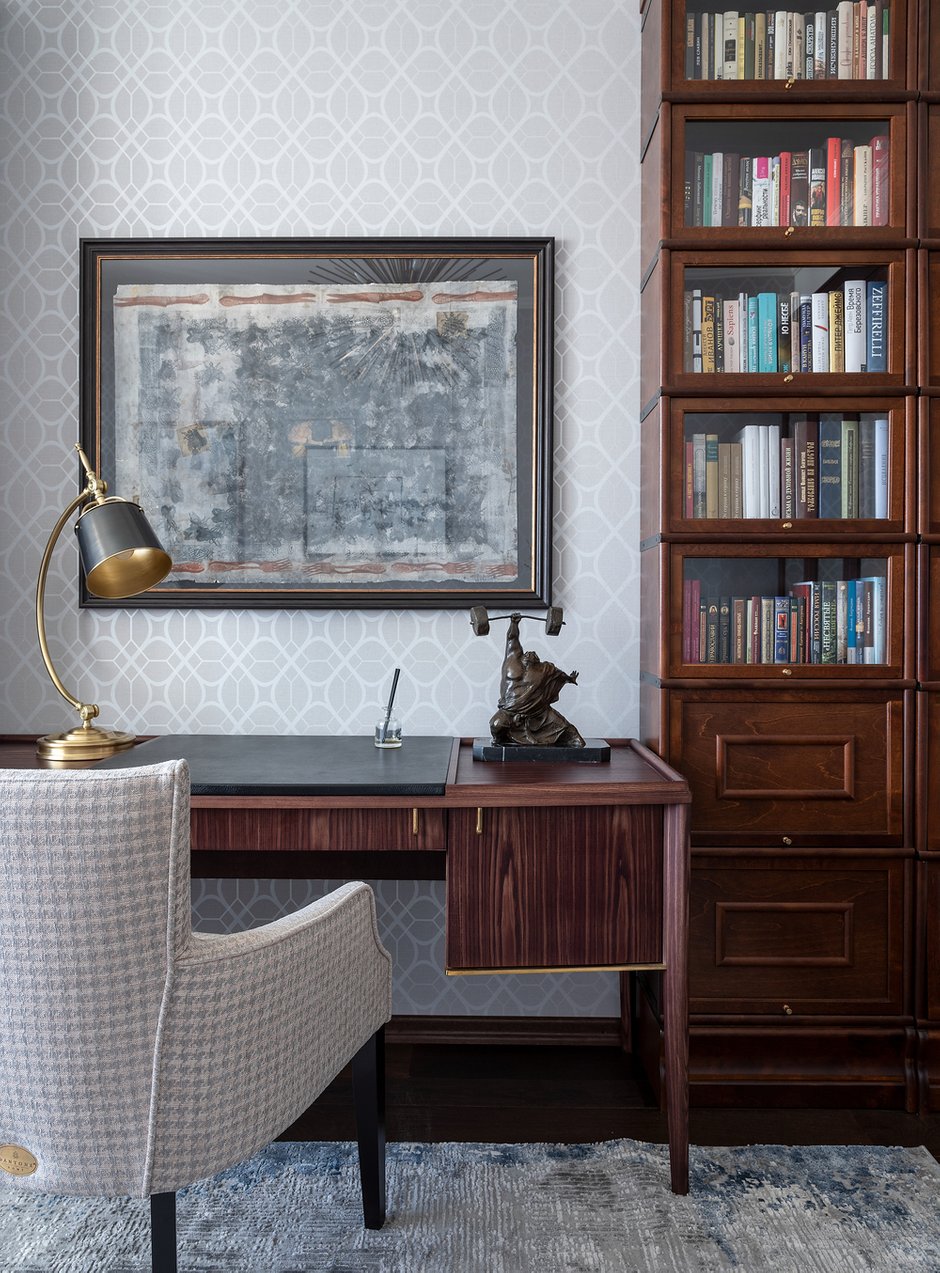 Фотография: Кабинет в стиле Современный, Эклектика, Квартира, Проект недели, Москва, 4 и больше, Более 90 метров, Наталья Мукасьян – фото на INMYROOM