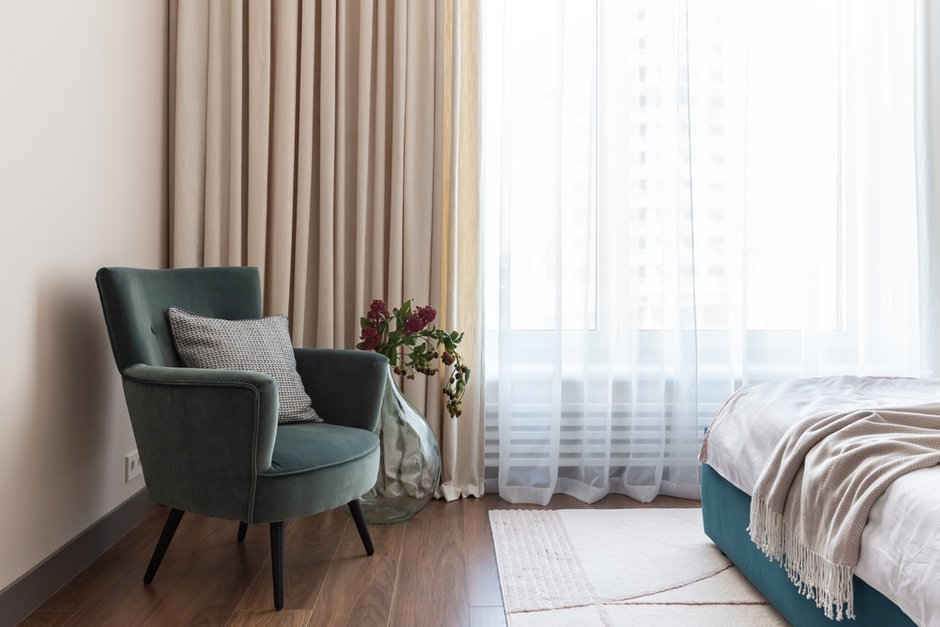 Фотография: Спальня в стиле Современный, Проект недели, Москва, 4 и больше, Более 90 метров, Анастасия Гладышева – фото на INMYROOM