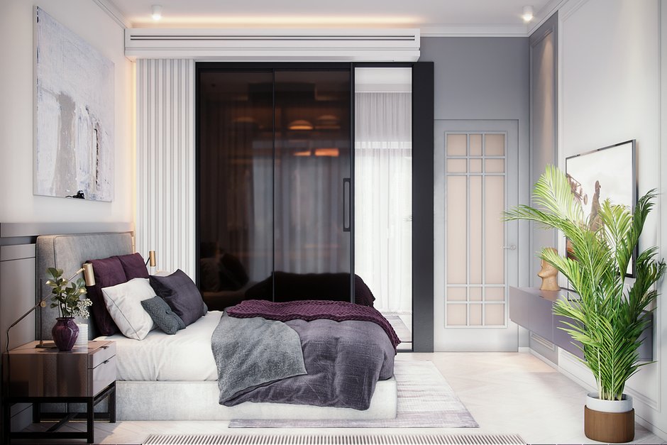 Фотография: Спальня в стиле Современный, Квартира, Проект недели, Москва, Монолитный дом, 3 комнаты, Более 90 метров, Сергей Клочков – фото на INMYROOM