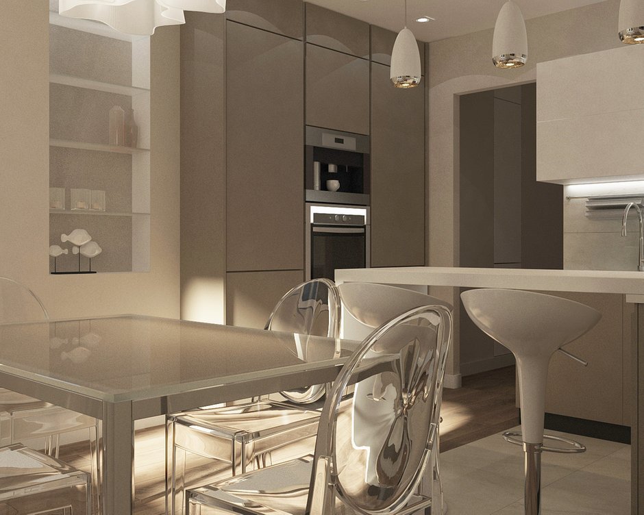 Фотография:  в стиле , Современный, Квартира, Планировки, Axo Light, BoConcept, HOFF, Мебель и свет, Белый, Проект недели, Зеленый, Бежевый, Dulux, Желтый, Серый, Бирюзовый, SLV, ИКЕА, Подмосковье, KARTELL, Atlas Concorde, Villeroy & Boch, Roca, Cosmorelax, Borastapeter, Slamp, гардеробная в спальне, Belfloor Provence, Roben Oslo, трешка в стиле контемпорари, кабинет в лоджии – фото на INMYROOM
