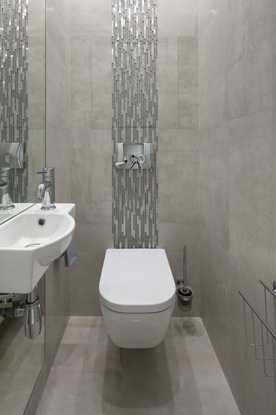 Фотография: Ванная в стиле Современный, Квартира, Проект недели, Москва, Панельный дом, 2 комнаты, 40-60 метров, Анна Елина – фото на INMYROOM