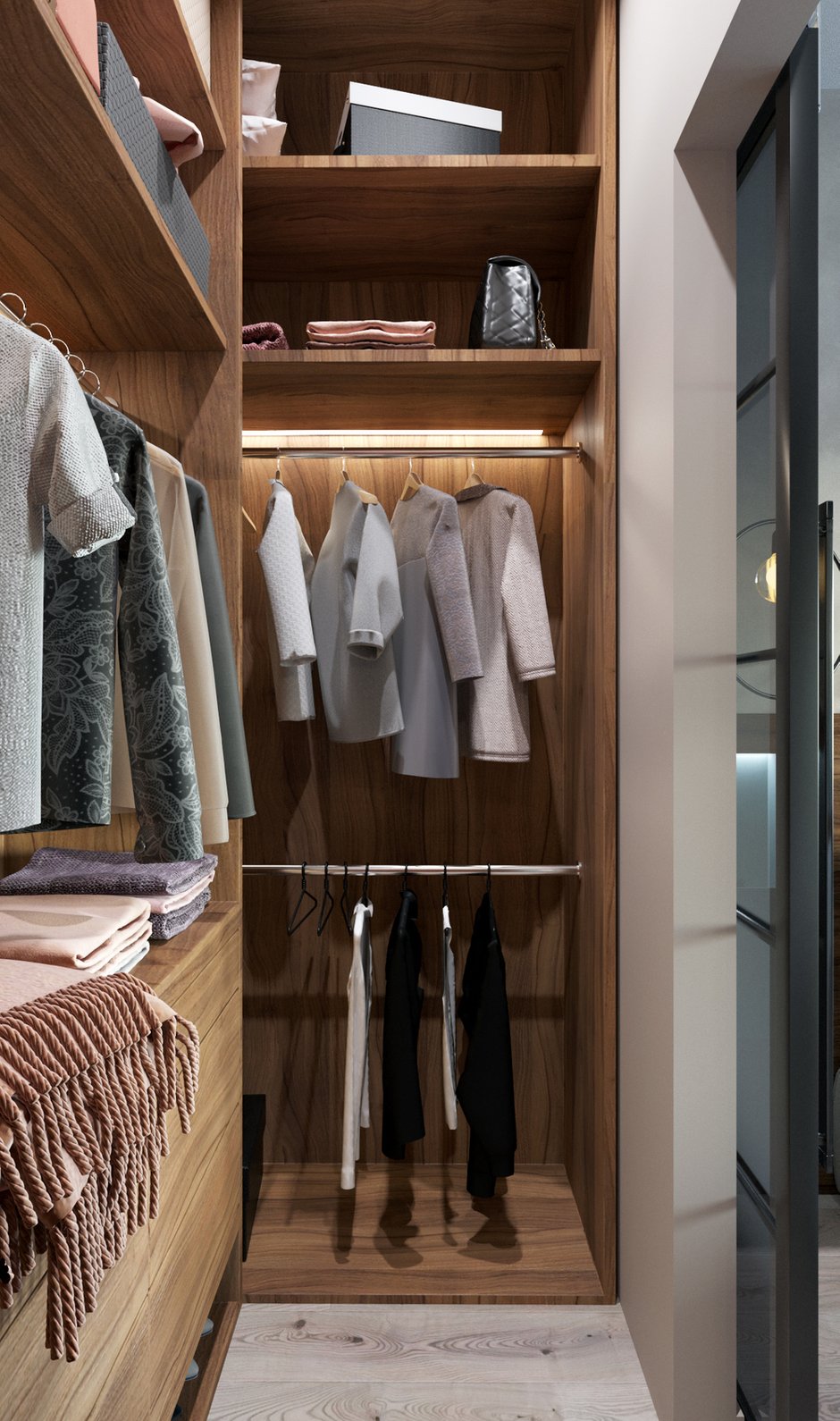 Фотография: Гардеробная в стиле Современный, Квартира, Проект недели, Москва, 2 комнаты, 40-60 метров, Deus of House – фото на INMYROOM