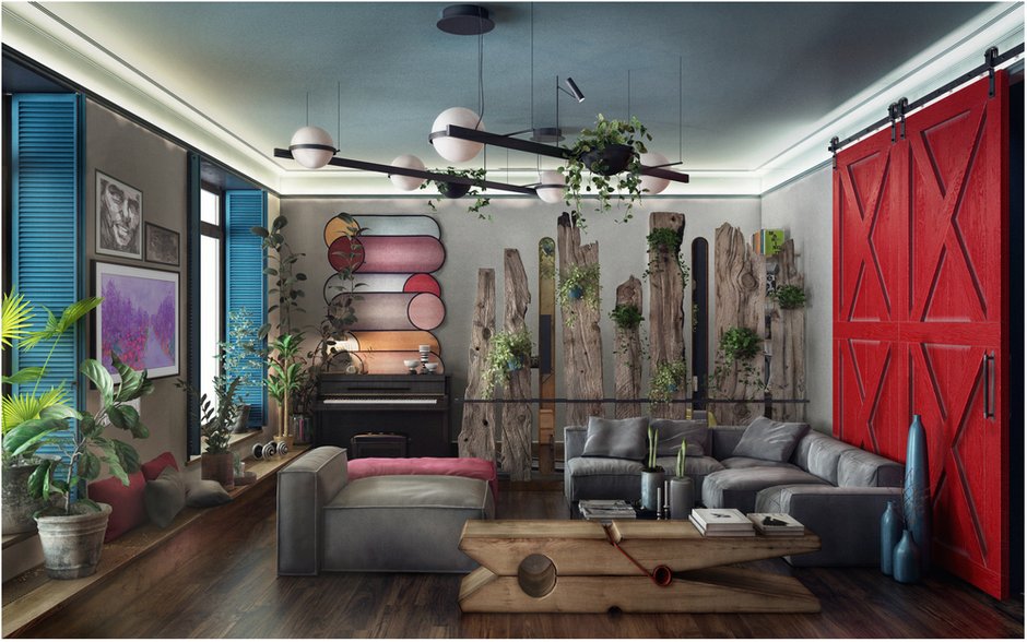 Фотография: Гостиная в стиле Лофт, Квартира, Проект недели, Санкт-Петербург, Samsung, ToTaste Studio, 4 и больше, Более 90 метров, Монолитно-кирпичный, энциклопедия_интерьер, Максим Жуков, the frame – фото на INMYROOM