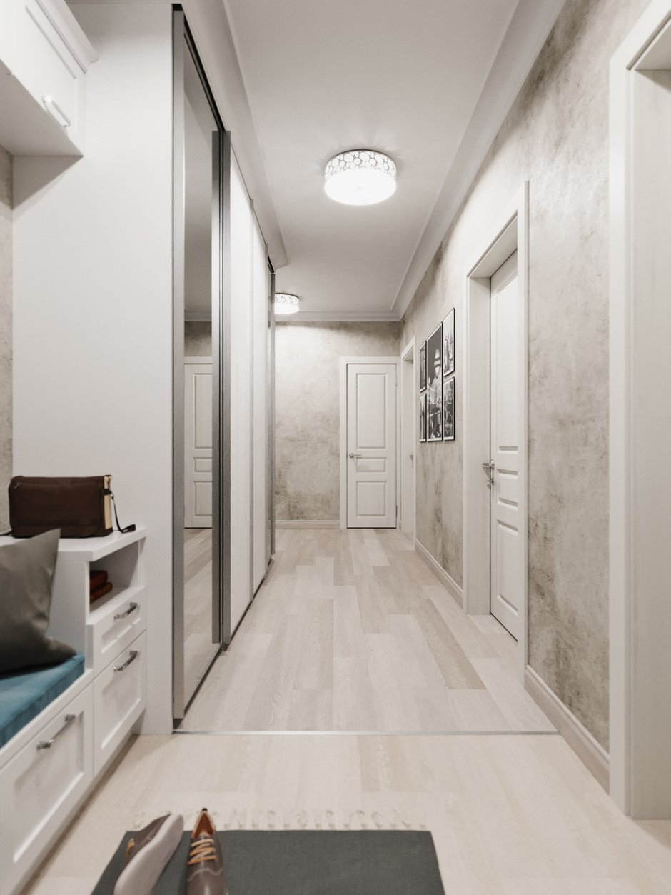 Фотография: Прихожая в стиле Современный, Скандинавский, Квартира, Проект недели, Беларусь, Панельный дом, 3 комнаты, 60-90 метров, Гомель, ANTEI – фото на INMYROOM