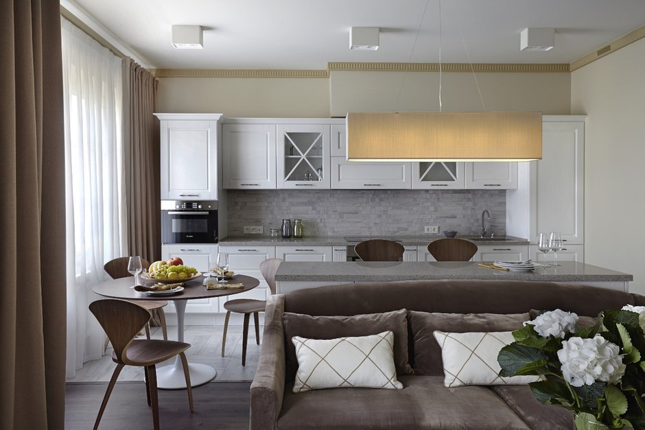 Фотография: Кухня и столовая в стиле Современный, Квартира, Проект недели, Москва, новостройка, Дизайн в кубе, ЖК Английский квартал, 3 комнаты, Более 90 метров – фото на INMYROOM
