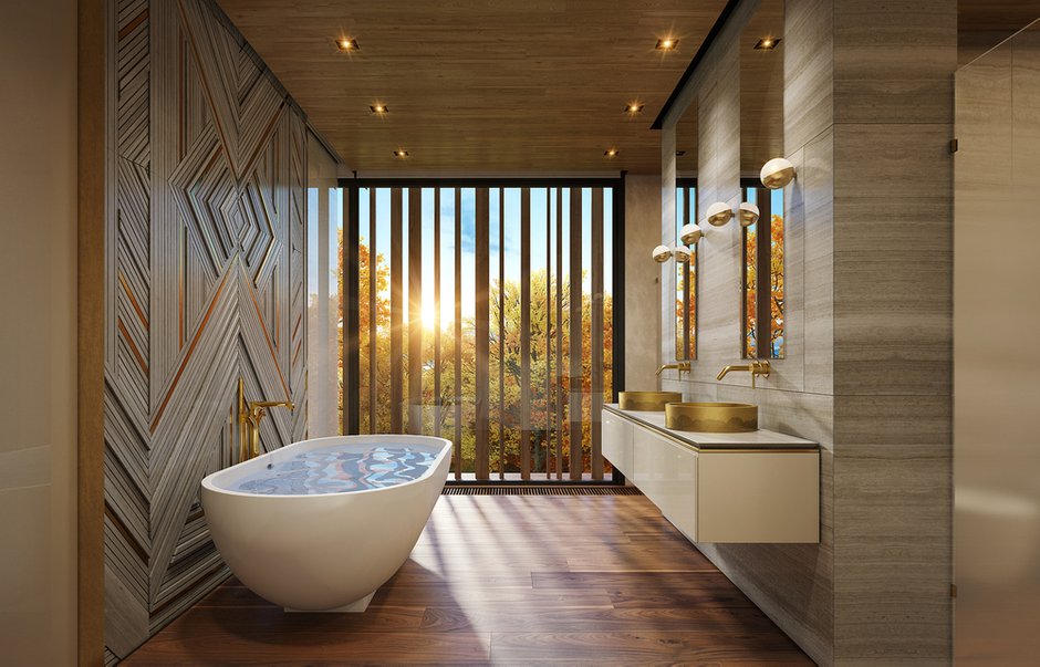 Фотография: Ванная в стиле Современный, Эко, Дом, Проект недели, Олеся Ситникова, Арх.ПРЕДМЕТ, Подмосковье, Дом и дача – фото на INMYROOM