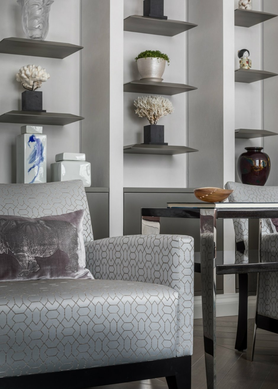 Фотография: Гостиная в стиле Современный, Квартира, Проект недели, Москва, Монолитный дом, 4 и больше, Более 90 метров, #эксклюзивныепроекты, Тор-Ард – фото на INMYROOM