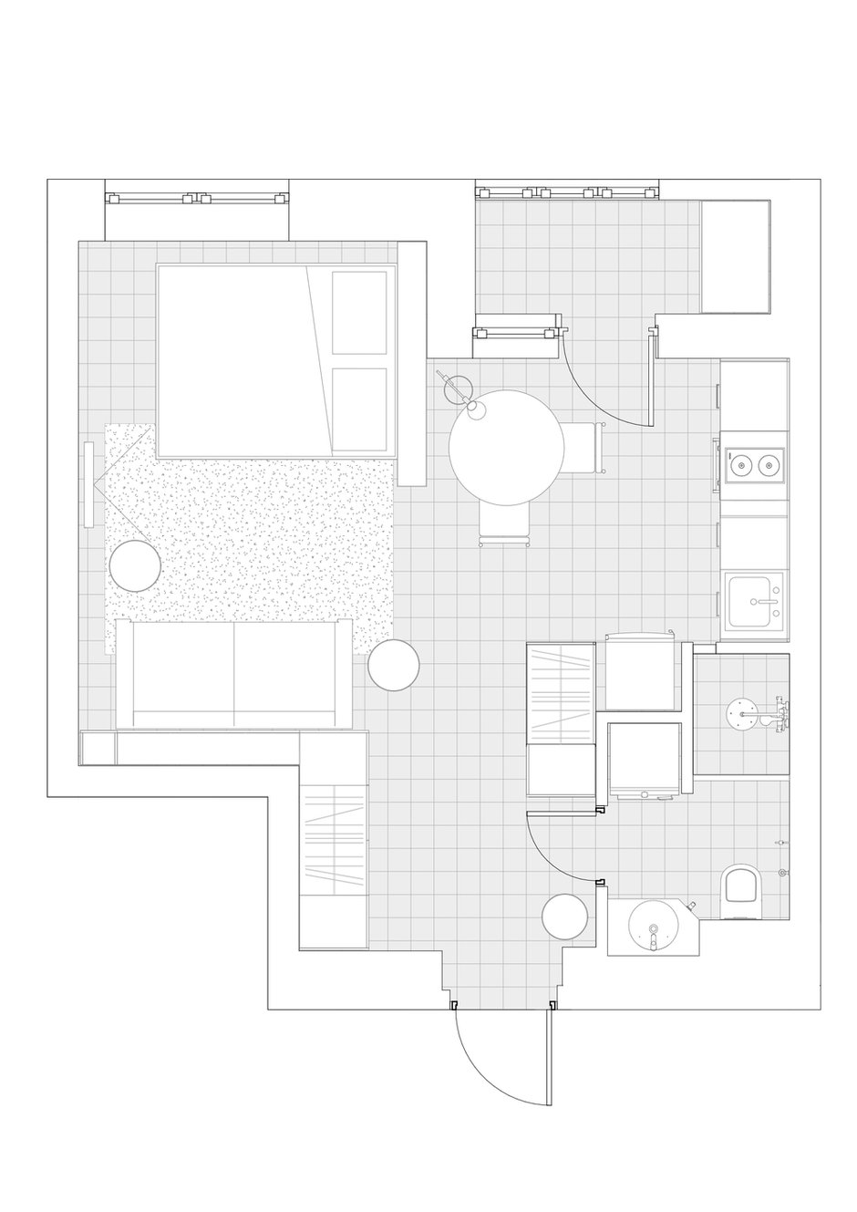 Фотография: Планировки в стиле Современный, Квартира, Студия, Проект недели, до 40 метров, Ingresso Interiors – фото на INMYROOM