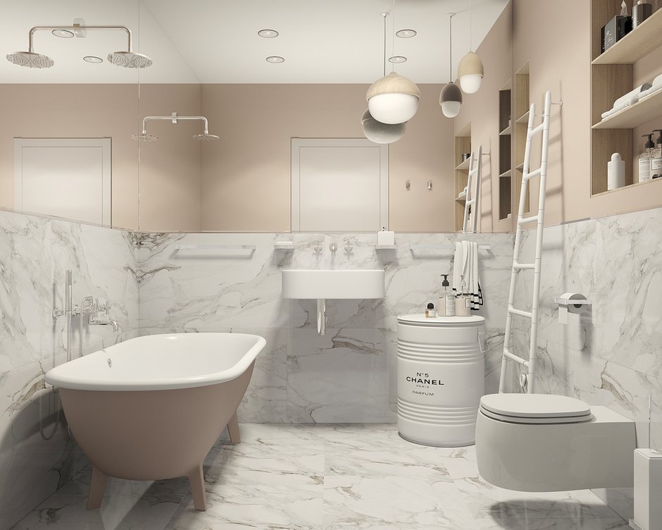 Фотография: Ванная в стиле Современный, Квартира, Студия, Проект недели, Новая Москва, Монолитный дом, 40-60 метров, Лена Логинова – фото на INMYROOM