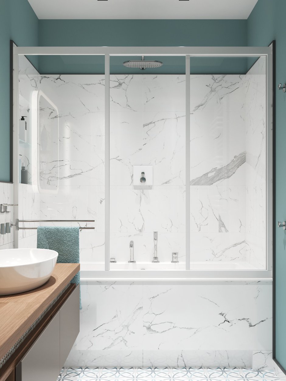 Фотография: Ванная в стиле Современный, Квартира, Проект недели, Санкт-Петербург, Сергей Малицкий, Студия Малицких, Монолитный дом, 3 комнаты, Более 90 метров – фото на INMYROOM