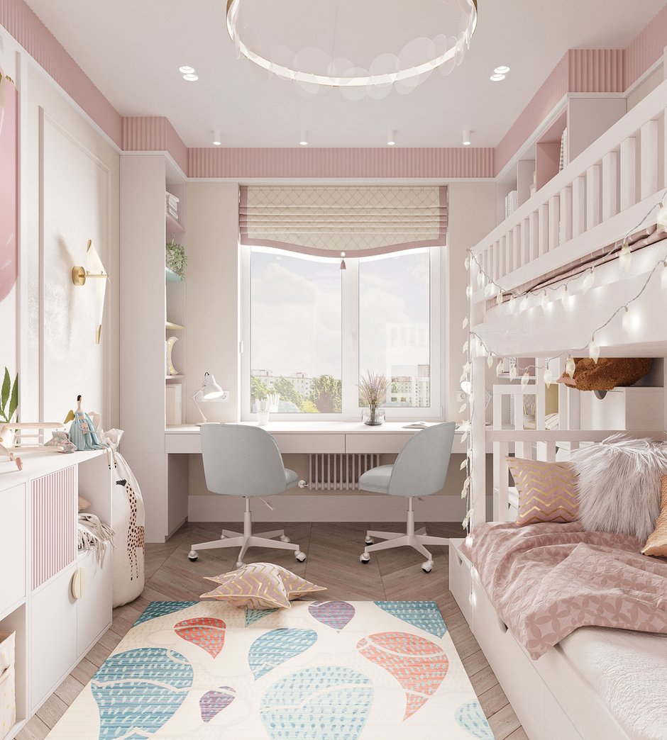 Почти вся мебель в проекте будет выполнена на заказ.