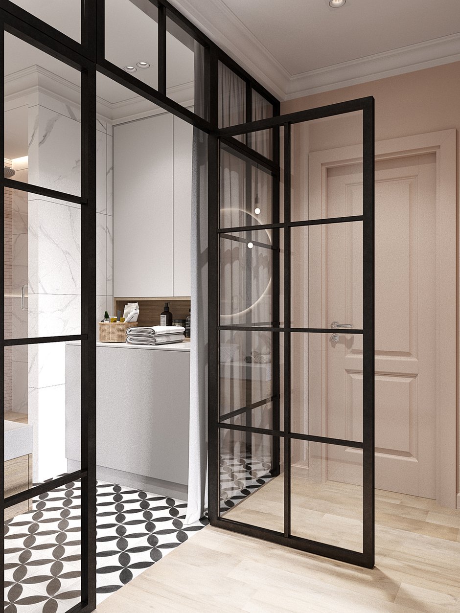 Фотография: Ванная в стиле Современный, Скандинавский, Квартира, Минимализм, Проект недели, Санкт-Петербург, Монолитный дом, 2 комнаты, 60-90 метров, Денис Красиков, Cartelle Design, Анастасия Стручкова – фото на INMYROOM