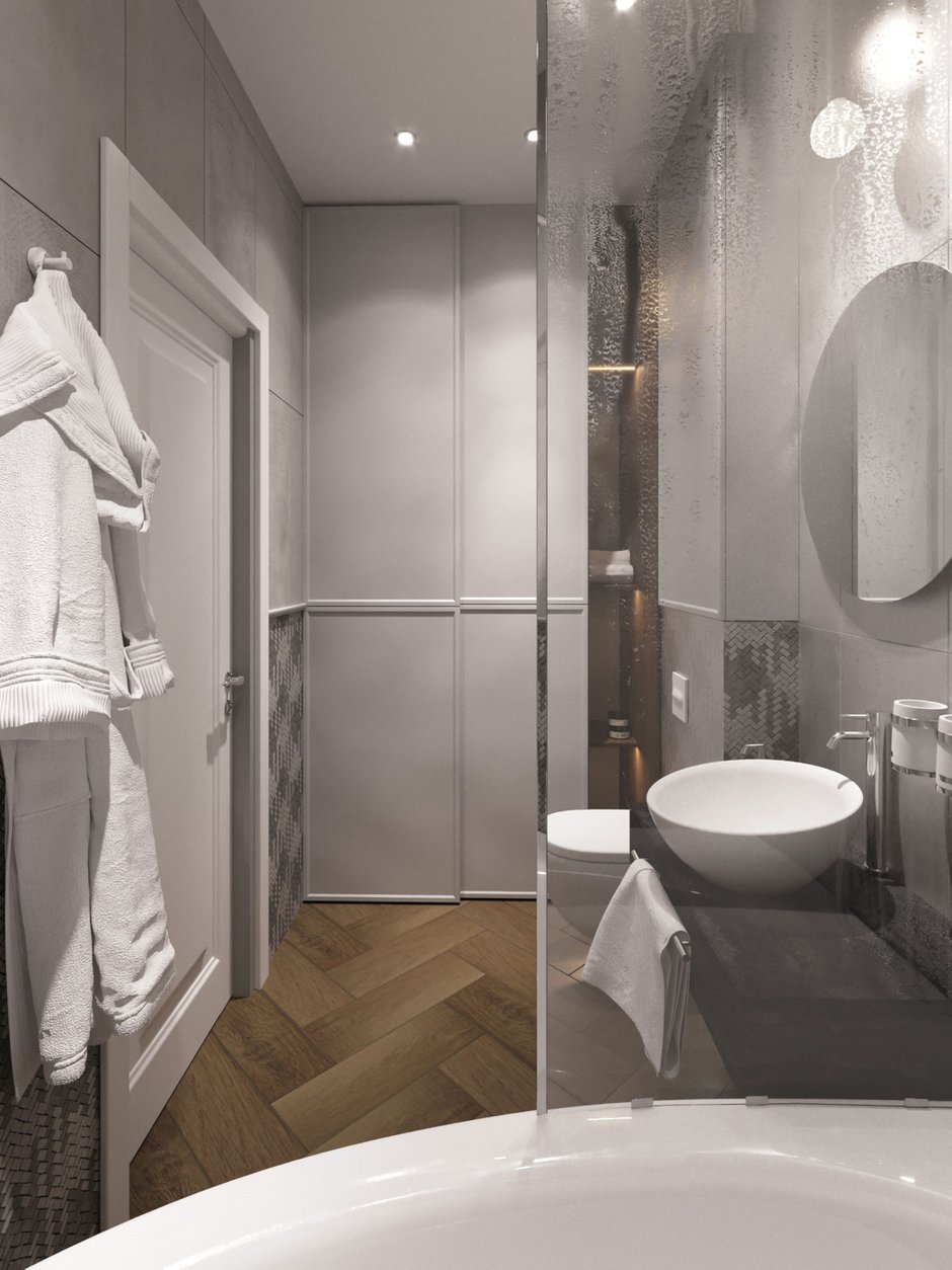 Фотография: Ванная в стиле Современный, Квартира, Проект недели, Беларусь, LOGOVO, Панельный дом, 3 комнаты, Более 90 метров, Могилев – фото на INMYROOM