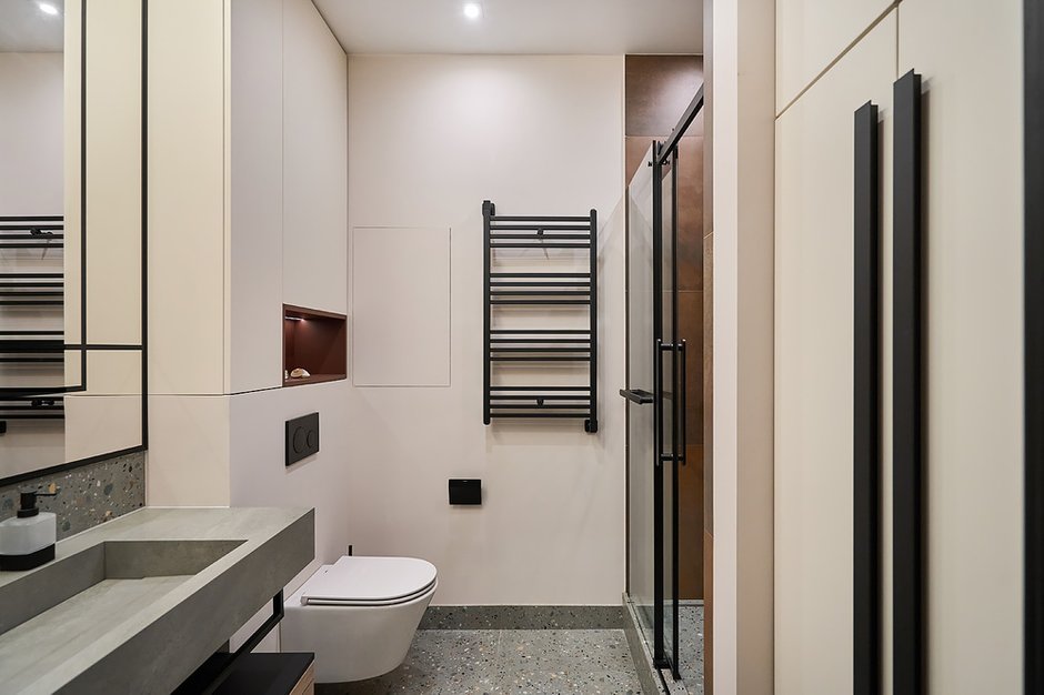 Фотография:  в стиле , Квартира, Проект дня, Москва, 1 комната, 40-60 метров, минимализм, современный, Мария Куймазова – фото на INMYROOM