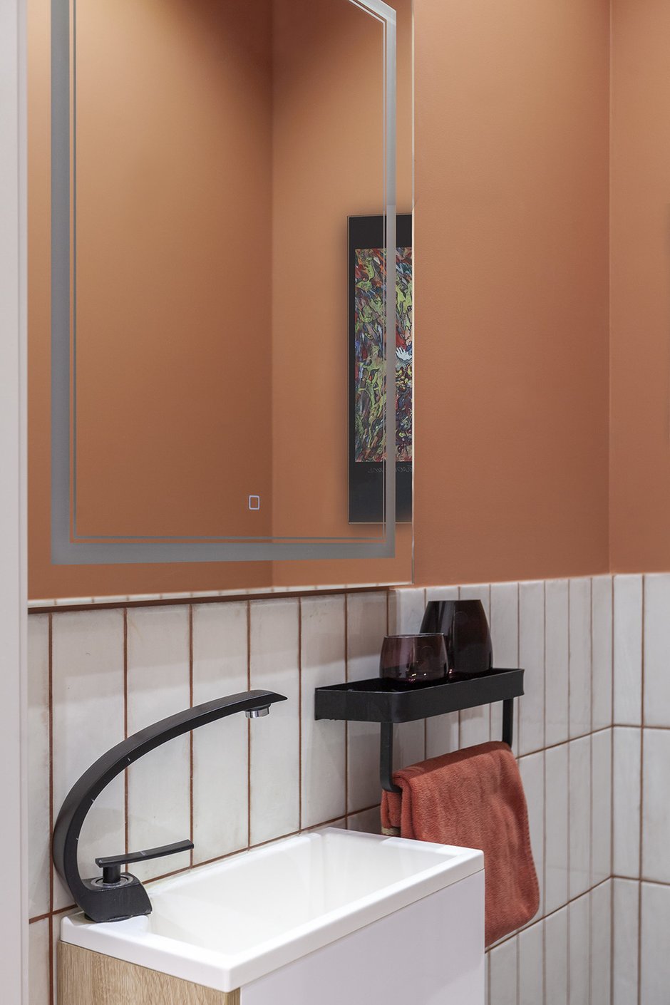 Фотография: Ванная в стиле Современный, Квартира, Проект недели, Москва, 4 и больше, 60-90 метров, Рада Кобук, Варя Шалито – фото на INMYROOM