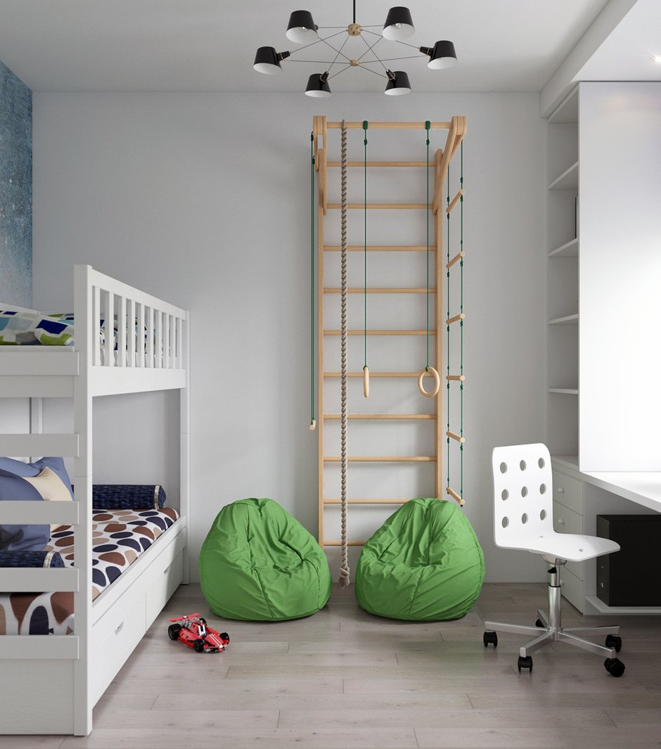 Фотография: Детская в стиле Современный, Квартира, Проект недели, Москва, Монолитный дом, 2 комнаты, 60-90 метров, Анна Русскина, ЖК  «Белый парк-2» – фото на INMYROOM