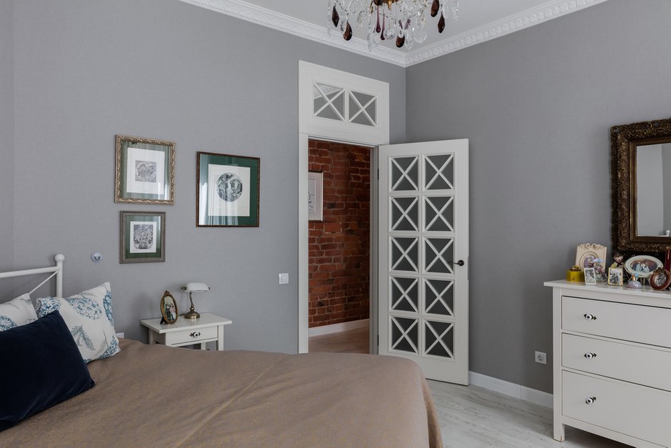 Фотография: Спальня в стиле Прованс и Кантри, Эклектика, Квартира, Проект недели, Санкт-Петербург, 3 комнаты, Более 90 метров, Анна Плакунова – фото на INMYROOM