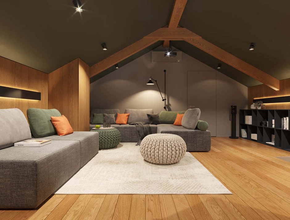 Фотография: Гостиная в стиле Современный, Дом, Проект недели, Дом и дача, Химки, Павел Герасимов, Geometrium, Московская область, 4 и больше, Более 90 метров – фото на INMYROOM