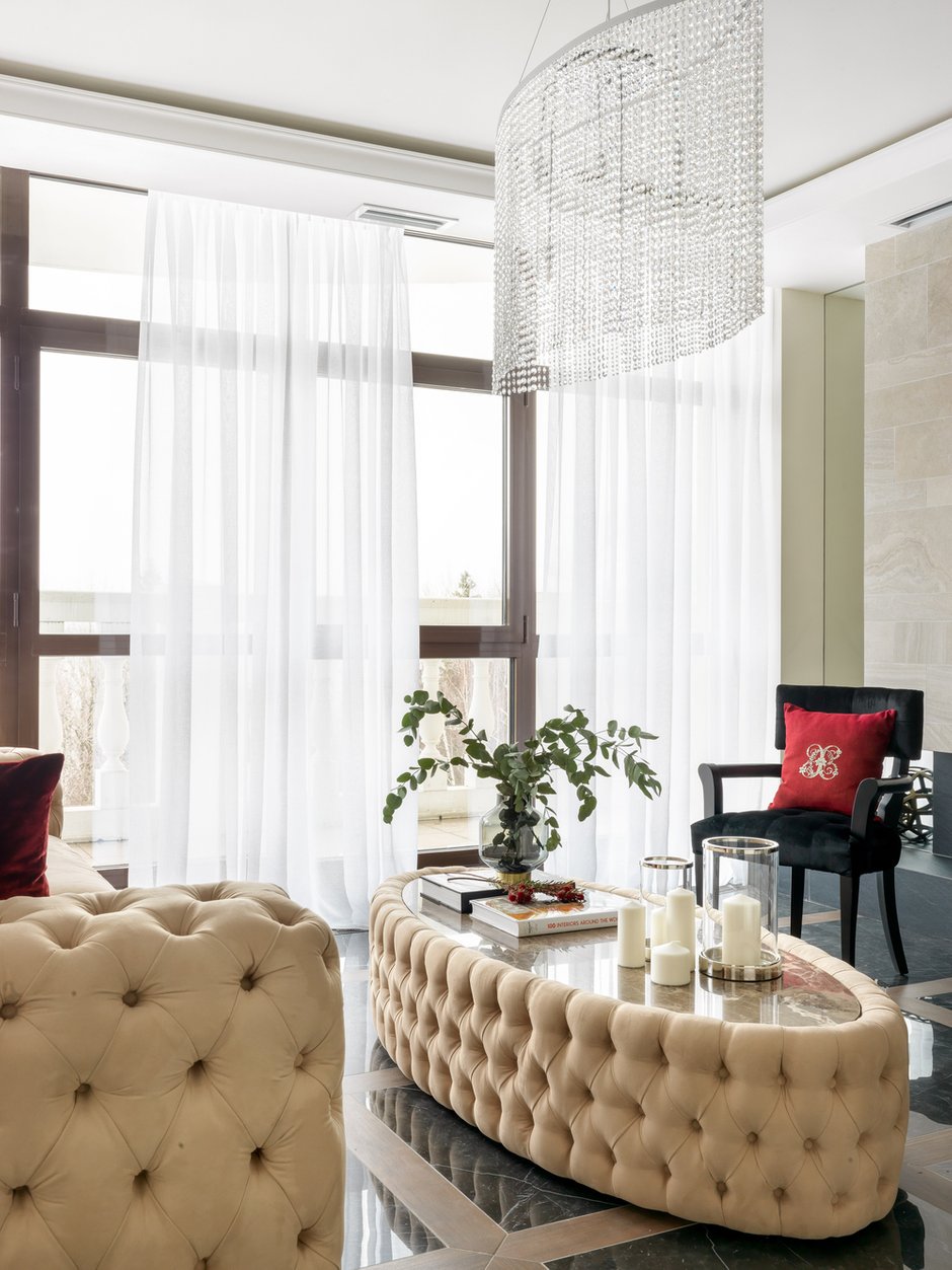 Фотография: Гостиная в стиле Классический, Современный, Квартира, Проект недели, Московская область, Монолитный дом, 2 комнаты, 60-90 метров, #эксклюзивныепроекты, Simple Way, ЖК Admiral Waterhause – фото на INMYROOM