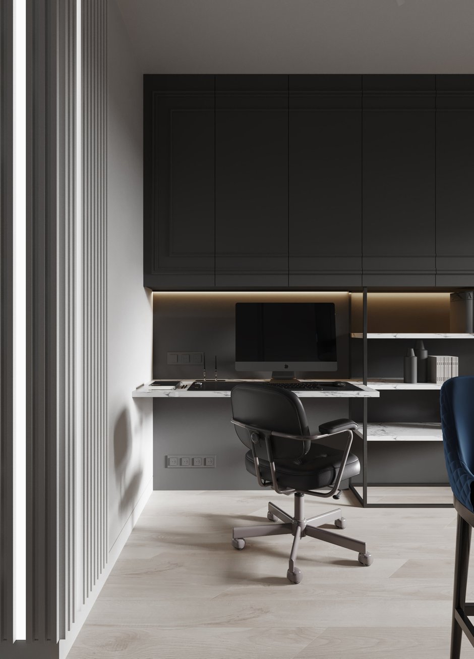 Фотография: Кабинет в стиле Современный, Квартира, Студия, Проект недели, Минск, Ирина Горячко, Mood Interior – фото на INMYROOM