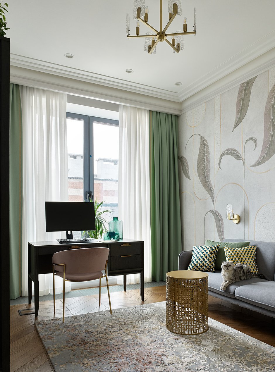 Фотография: Кабинет в стиле Классический, Современный, Квартира, Проект недели, Москва, 3 комнаты, Более 90 метров, Ульяна Степанщикова – фото на INMYROOM