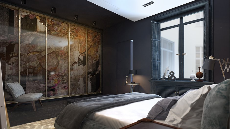 Фотография: Спальня в стиле Восточный, Квартира, Дома и квартиры, Проект недели, Ар-деко – фото на INMYROOM