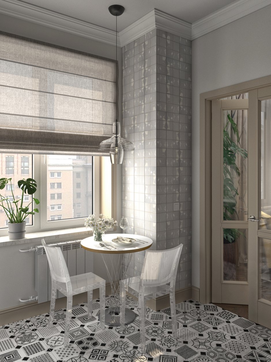Фотография: Кухня и столовая в стиле Современный, Квартира, Проект недели, Москва, Ирина Бронникова, Ирина Кривцова, Сталинка, 2 комнаты, 60-90 метров – фото на INMYROOM