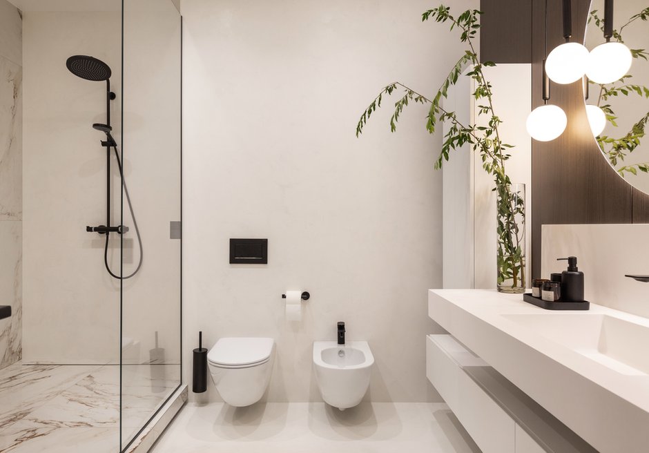 Фотография: Ванная в стиле Современный, Хай-тек, Квартира, Украина, Проект недели, SVOYA STUDIO, 3 комнаты, Более 90 метров, Днепр – фото на INMYROOM