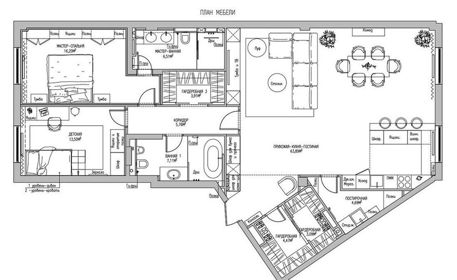 Фотография:  в стиле , Квартира, Проект дня, Санкт-Петербург, 3 комнаты, Более 90 метров, Елена Лебедева – фото на INMYROOM
