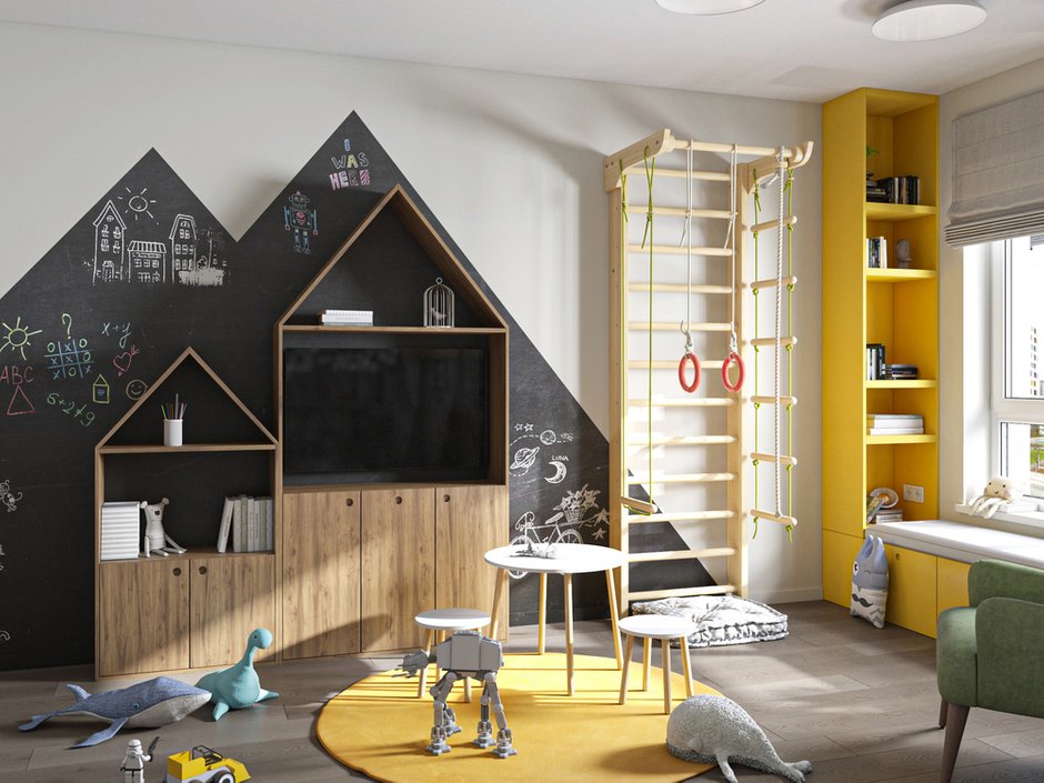 Фотография: Детская в стиле Современный, Квартира, Проект недели, Москва, 3 комнаты, 60-90 метров, Более 90 метров, Бюро «Общая Площадь» – фото на INMYROOM