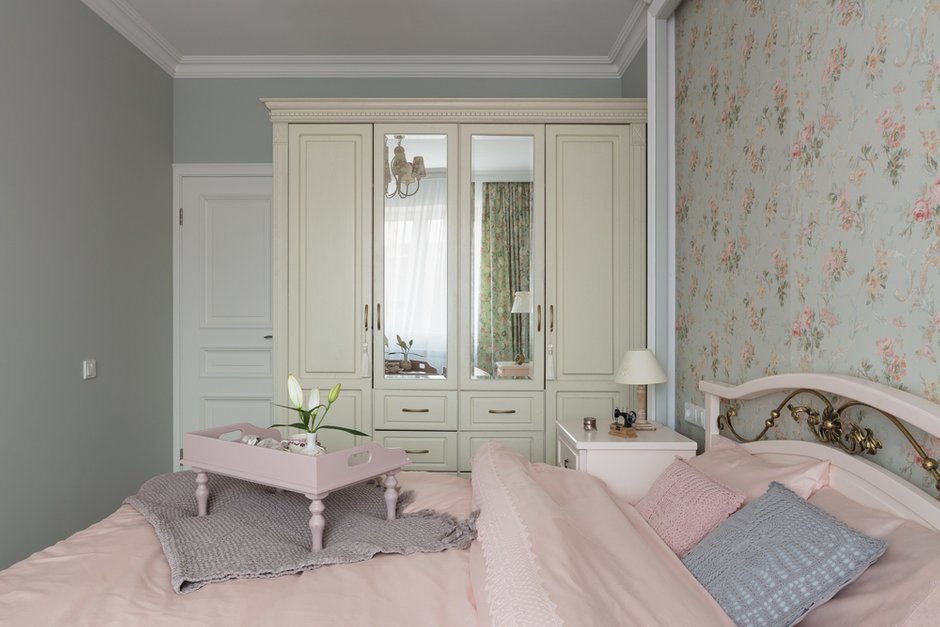 Фотография: Спальня в стиле Прованс и Кантри, Квартира, Проект недели, Балашиха, Монолитный дом, 2 комнаты, 60-90 метров, Анна Елина – фото на INMYROOM