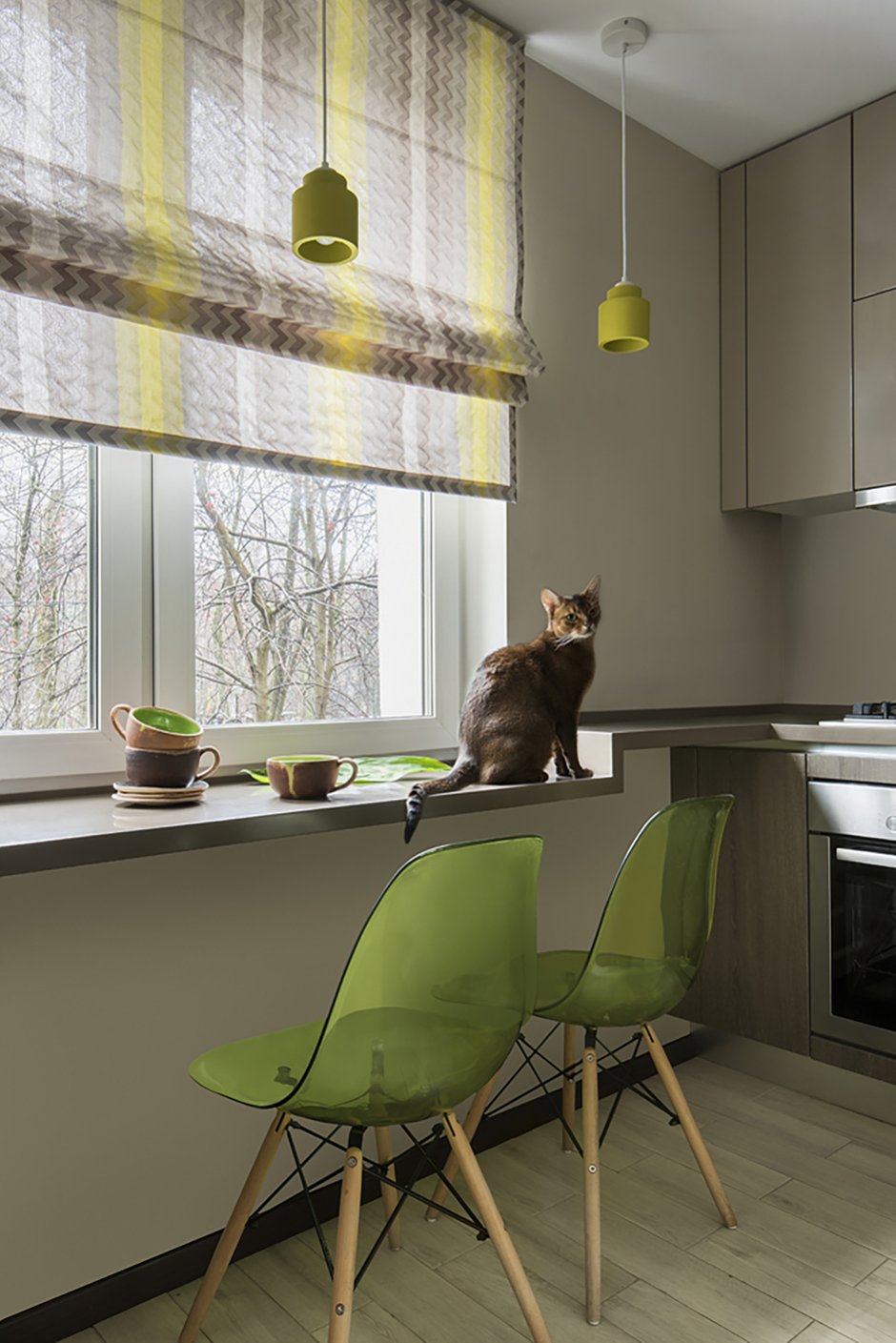 Фотография: Кухня и столовая в стиле Современный, Квартира, Проект недели, Москва, Панельный дом, 3 комнаты, 40-60 метров, 60-90 метров, Юлия Савонова – фото на INMYROOM